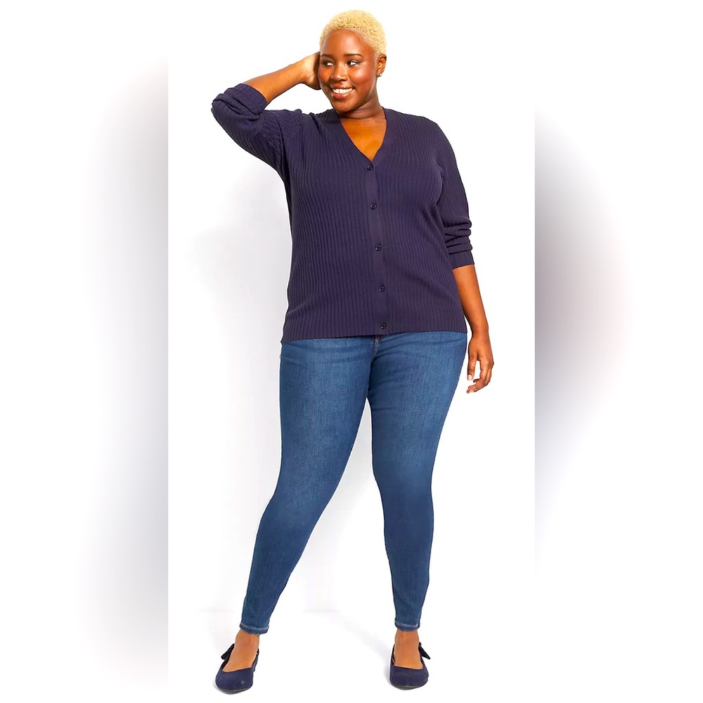 NWOT Lane Bryant ribbed button up sweater